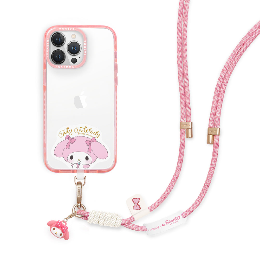 GARMMA Sanrio Characters Quipu Doll Charm Buckle Strap Crossbody Phone Lanyard