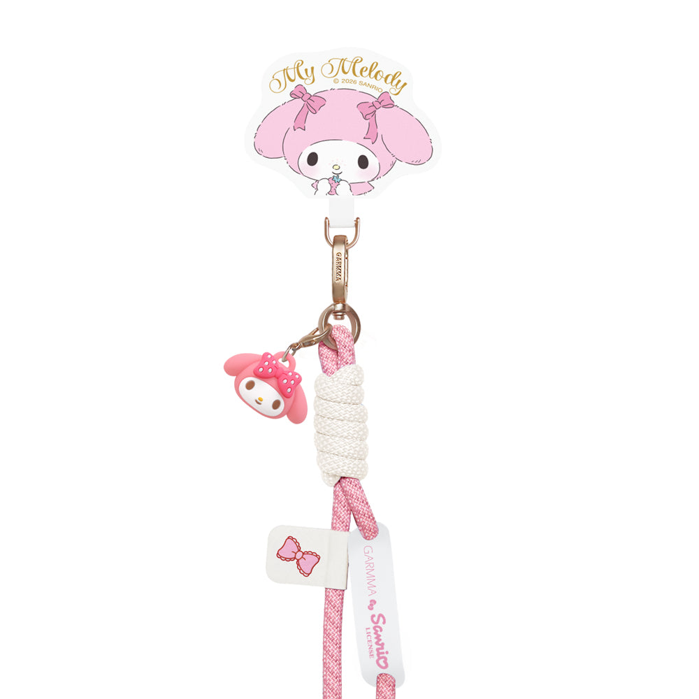 GARMMA Sanrio Characters Quipu Doll Charm Buckle Strap Crossbody Phone Lanyard
