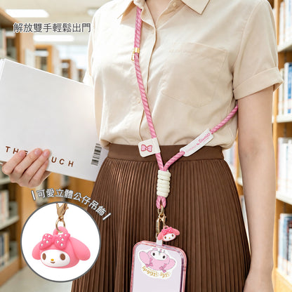 GARMMA Sanrio Characters Quipu Doll Charm Buckle Strap Crossbody Phone Lanyard