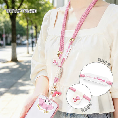 GARMMA Sanrio Characters Quipu Doll Charm Buckle Strap Crossbody Phone Lanyard