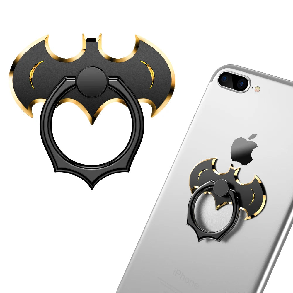 Oatsbasf Batman 360° Rotating Anti-drop Full Metal Finger Ring Grip Phone Holder