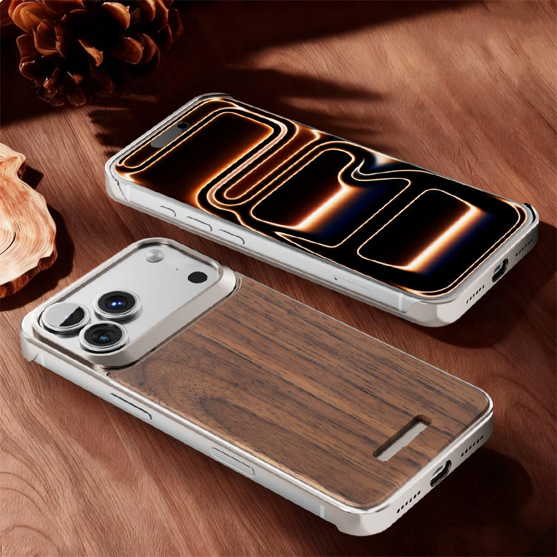 Armor King MagSafe Aluminum+Wood Heat Dissipation Aromatherapy Protective Cover Case