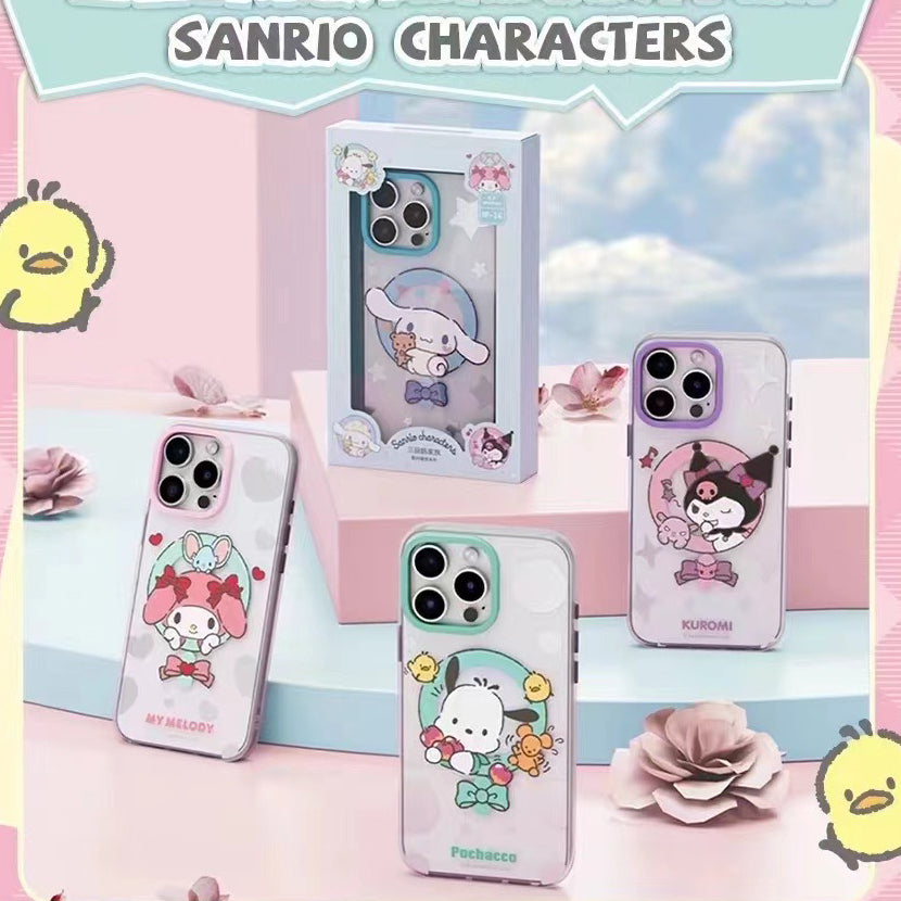 Sanrio Characters Minimalist MagSafe All-inclusive Shockproof IMD Protective Case Cover