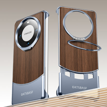 Oatsbasf MagSafe Metal+Wood Extraordinary Sliding Case Cover