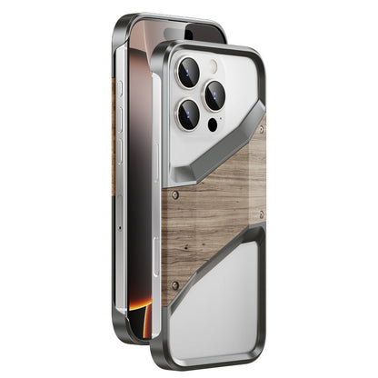 Armor King Solid Wood + Aluminum Alloy Heat Dissipation Bezel-less Metal Case Cover