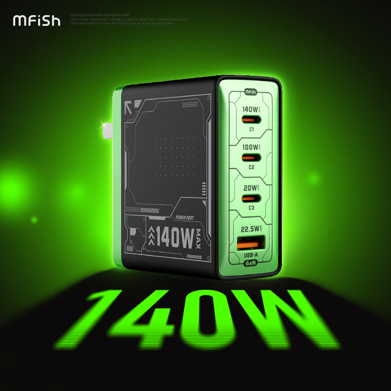 Mfish Electronic Rhino Power Port GaN 140W PD Fast Charger