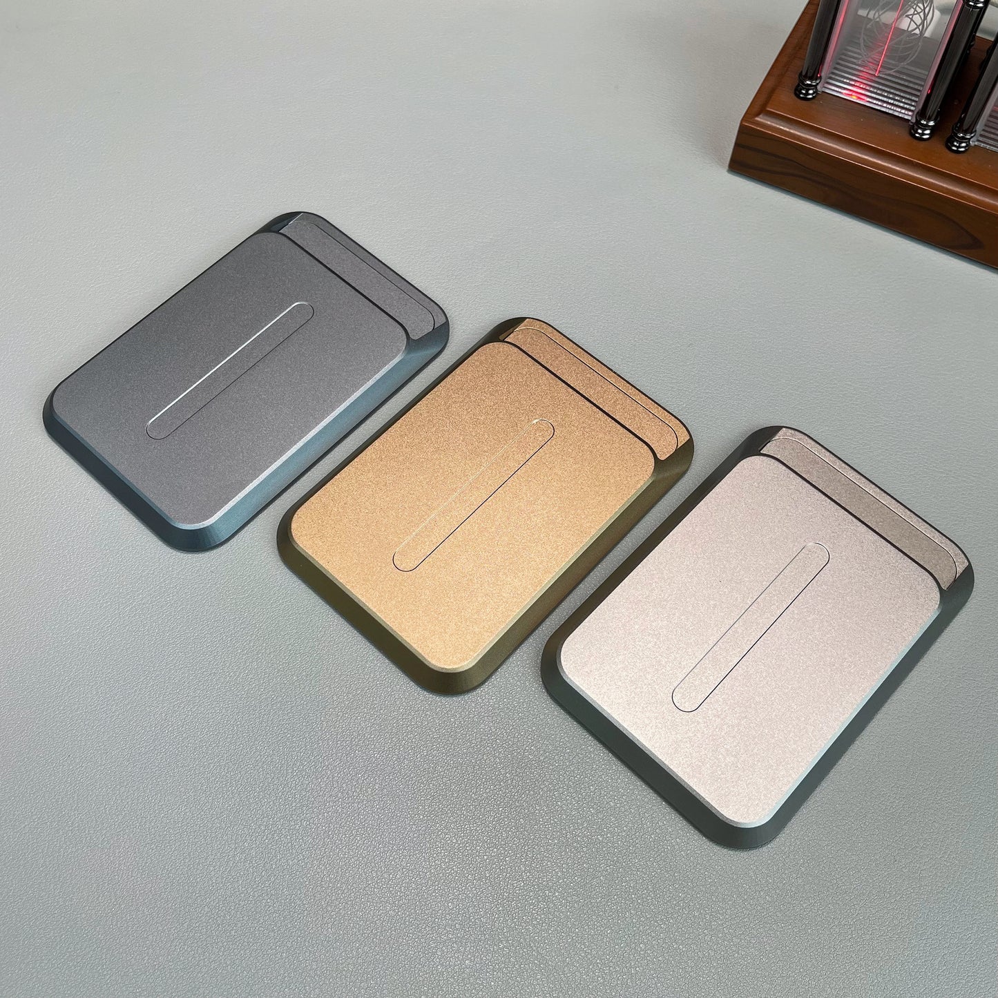 Armor King MagSafe Aluminum Alloy Phone Wallet Magnetic Card Holder