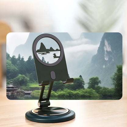 Armor King Foldable 360° Rotation Metal Phone Holder Adjustable Desktop Tablet Stand