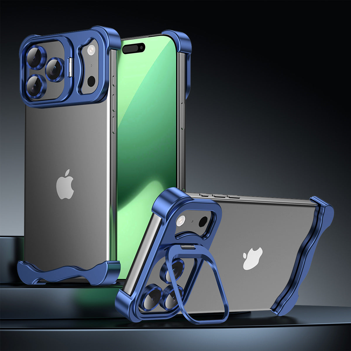 Armor King Wing Skeleton Lens Stand Frameless Anti-fall Metal Case Cover