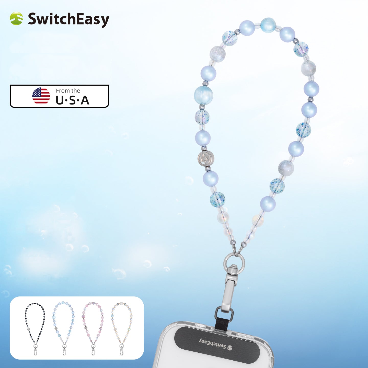 SwitchEasy LuxeLink Wrist Strap + Strap Card Phone Lanyard