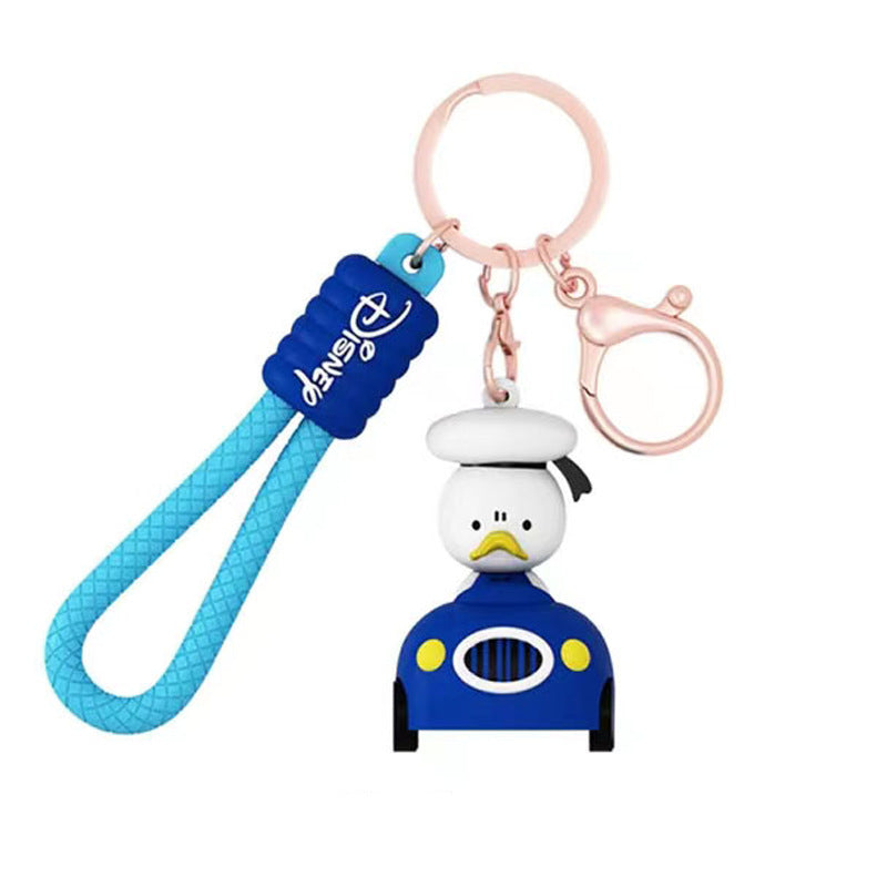 Disney Car Key Ring Doll Pendant Keychain Anti-lost Lanyard