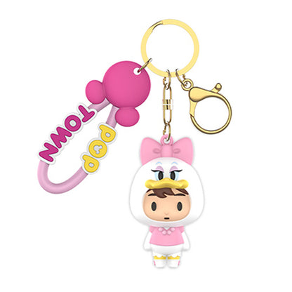 Disney Pop Town Key Ring Doll Pendant Keychain Anti-lost Lanyard