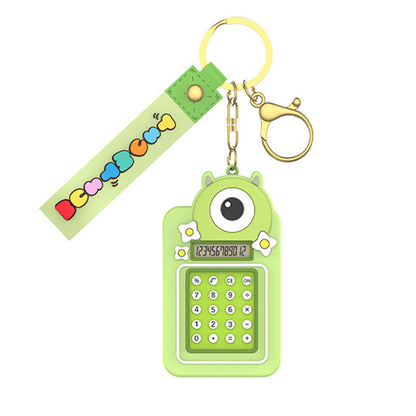 Disney Tsum Tsum Calculator Key Ring Doll Pendant Keychain Anti-lost Lanyard