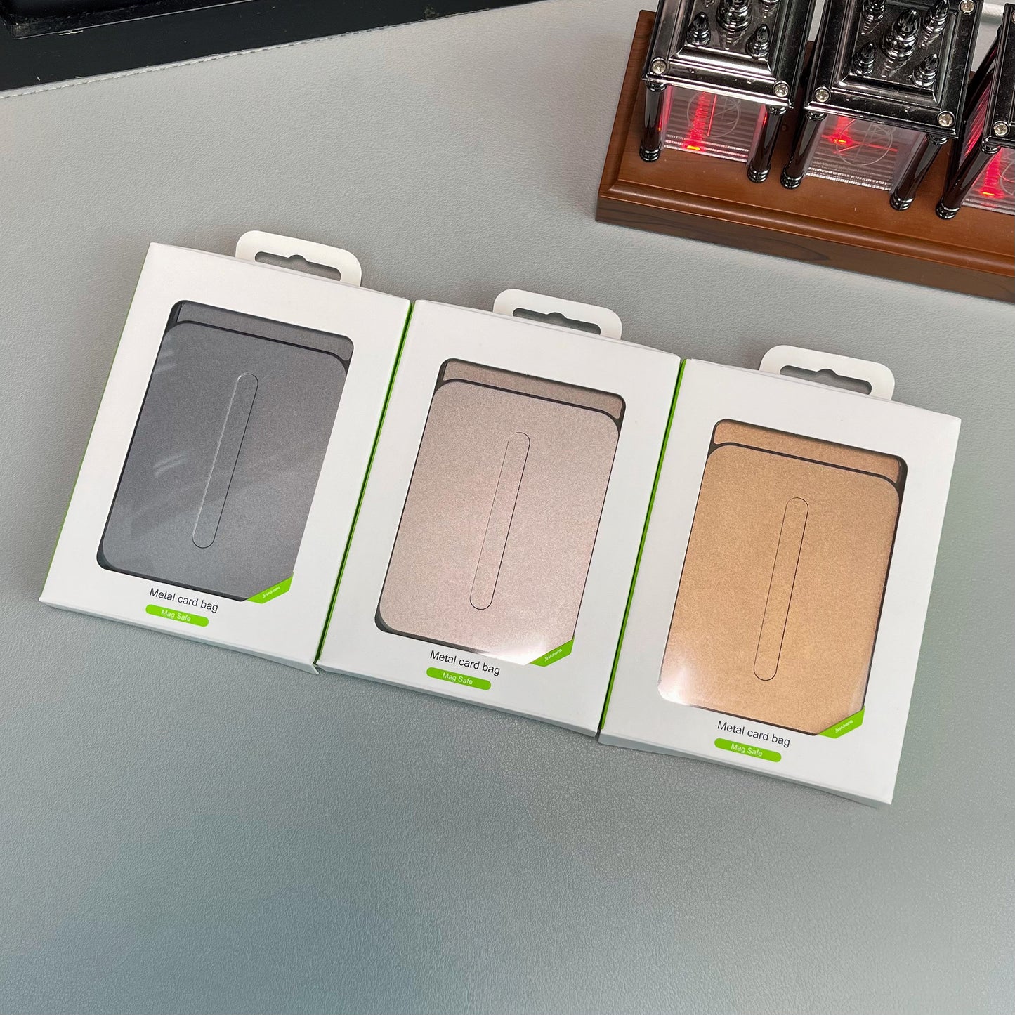 Armor King MagSafe Aluminum Alloy Phone Wallet Magnetic Card Holder