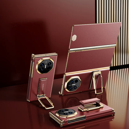 Oatsbasf 360° Rotatable Kickstand Strap Wristband Shockproof Leather Case Cover