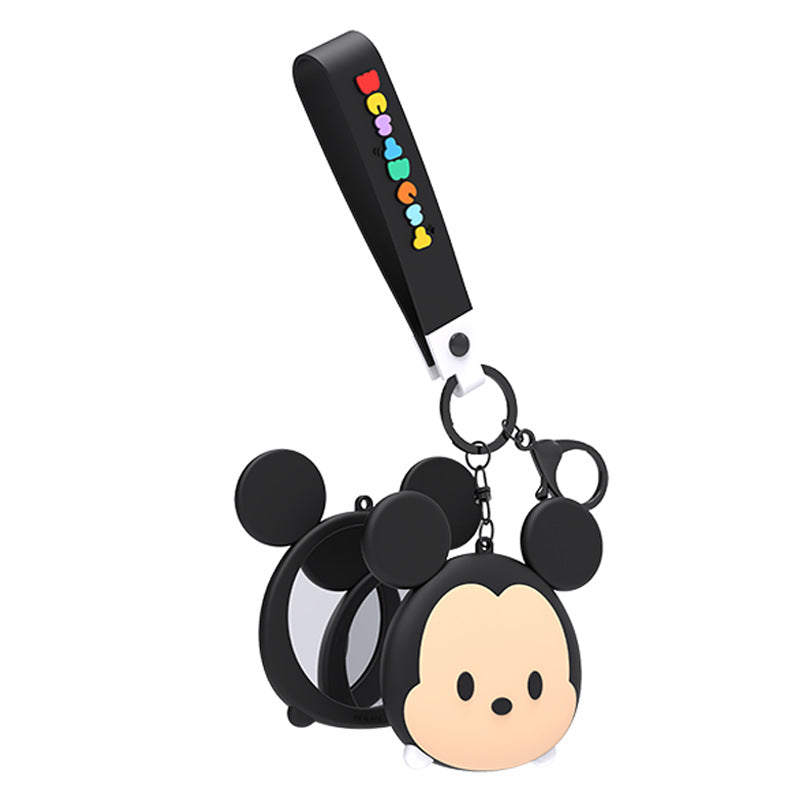 Disney Tsum Tsum Handy Mirror Key Ring Doll Pendant Keychain Anti-lost Lanyard