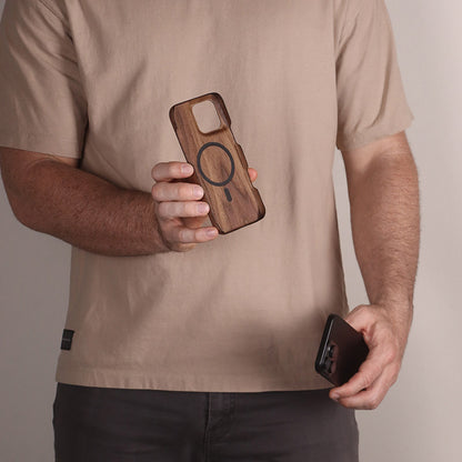 SHOWKOO MagSafe Aramid Natural Wood Ultra Slim Case Cover