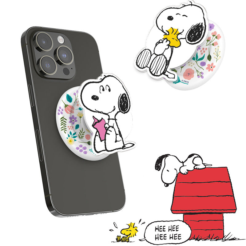 Peanuts Snoopy Acrylic MagSafe Smart Tok Magnetic Airbag Stand Phone Grip Holder