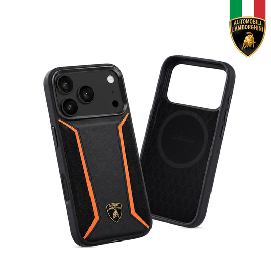 Lamborghini MagSafe Genuine Leather with Alcantara Phone Case - Revuelto D6