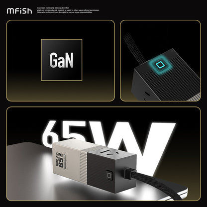 Mfish Electronic Mobile Power Station GaN 65W PD Fast Charger