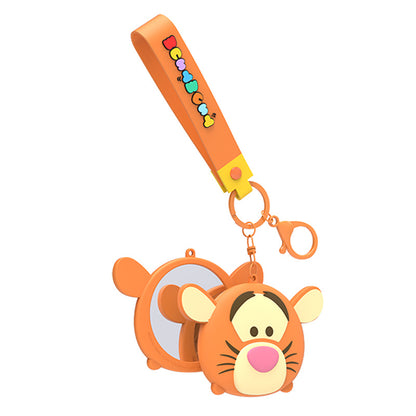 Disney Tsum Tsum Handy Mirror Key Ring Doll Pendant Keychain Anti-lost Lanyard