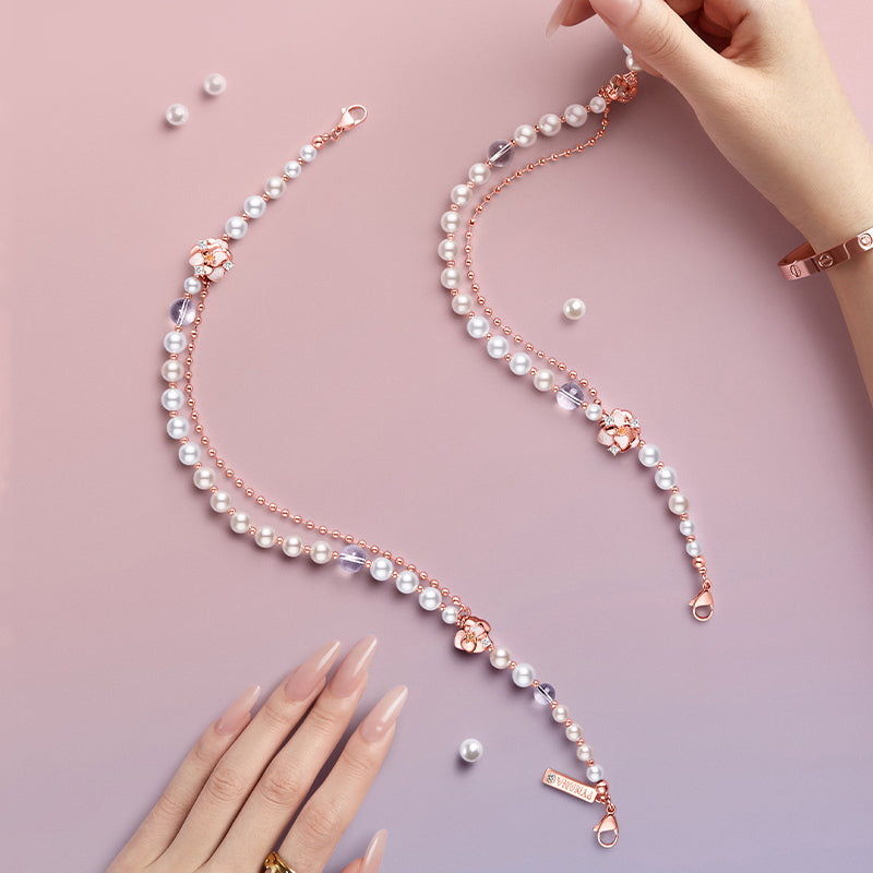 PYNANA Jewelry Aesthetics & Handcraft Hand Chain Phone Charm Beads Strap Pearl Lanyard