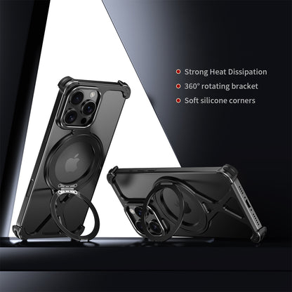 Armor King X-Line MagSafe Pivot Ring Stand Air Cushion Metal Case Cover