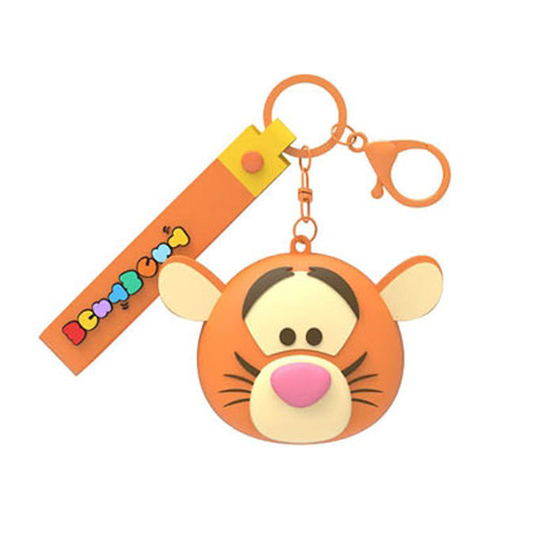 Disney Tsum Tsum Soft Pouch Key Ring Doll Pendant Keychain Anti-lost Lanyard