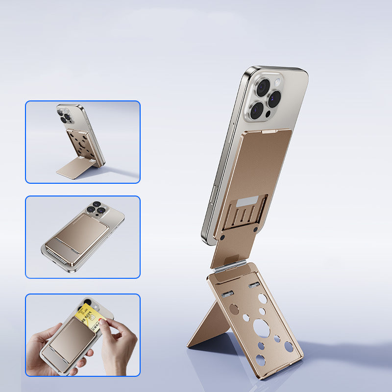 Oatsbasf Metal Magnetic Bracket Card Holder Adjustable MagSafe Phone Stand