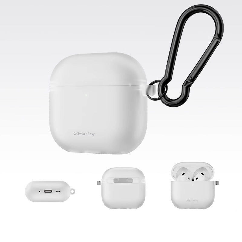 SwitchEasy Glaze Translucent Bayer TPU Apple AirPods Case with Carabiner