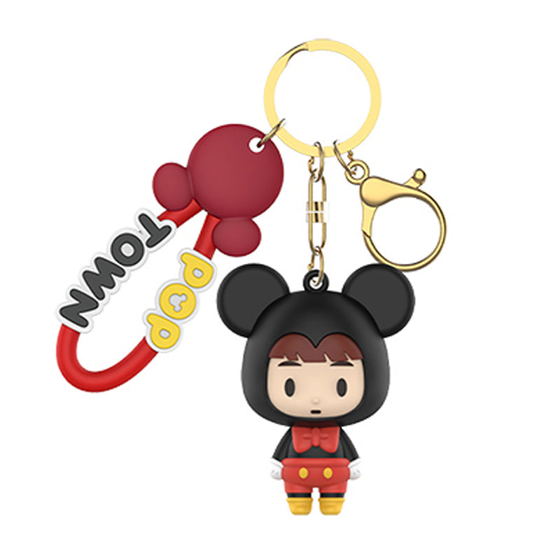 Disney Pop Town Key Ring Doll Pendant Keychain Anti-lost Lanyard