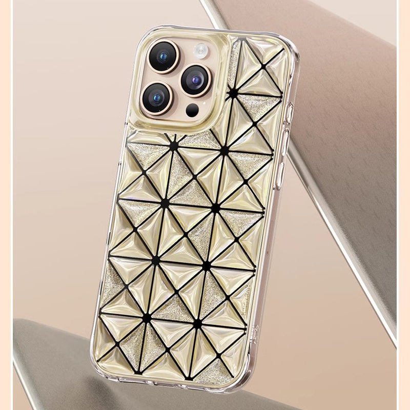 KINGXBAR Lattice 3D Shockproof Back Cover Case