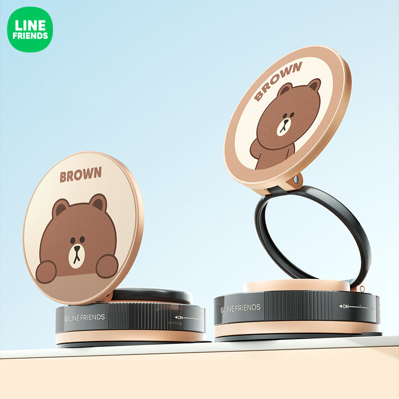 Line Friends Vacuum Suction Magnetic Folding Mount Phone Holder Navigation Bracket