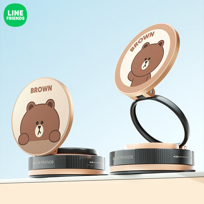 Line Friends Vacuum Suction Magnetic Folding Mount Phone Holder Navigation Bracket