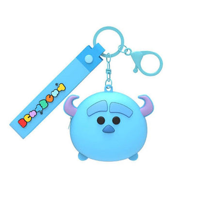 Disney Tsum Tsum Soft Pouch Key Ring Doll Pendant Keychain Anti-lost Lanyard