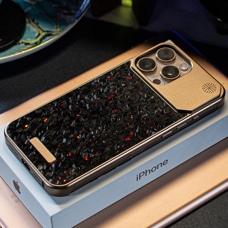 Armor King MagSafe Aluminum+Forged Carbon Fiber Heat Dissipation Aromatherapy Protective Cover Case