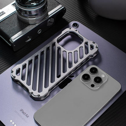 R-Just Breathable Armor Shockproof Aluminum Shell Metal Case with Lens Protector