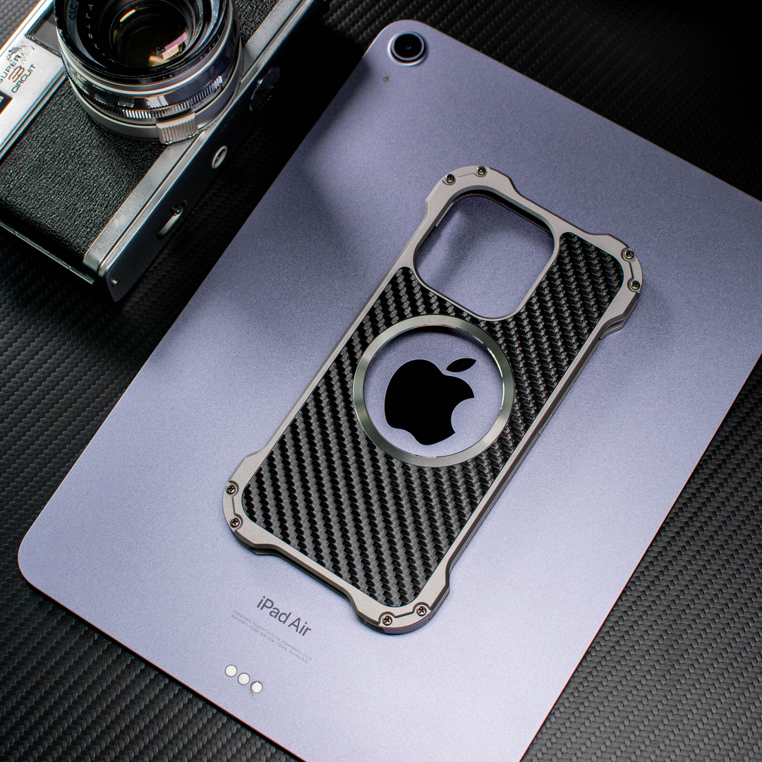 R-Just Black Hole Shockproof Aluminum Shell Metal Case with Lens Protector