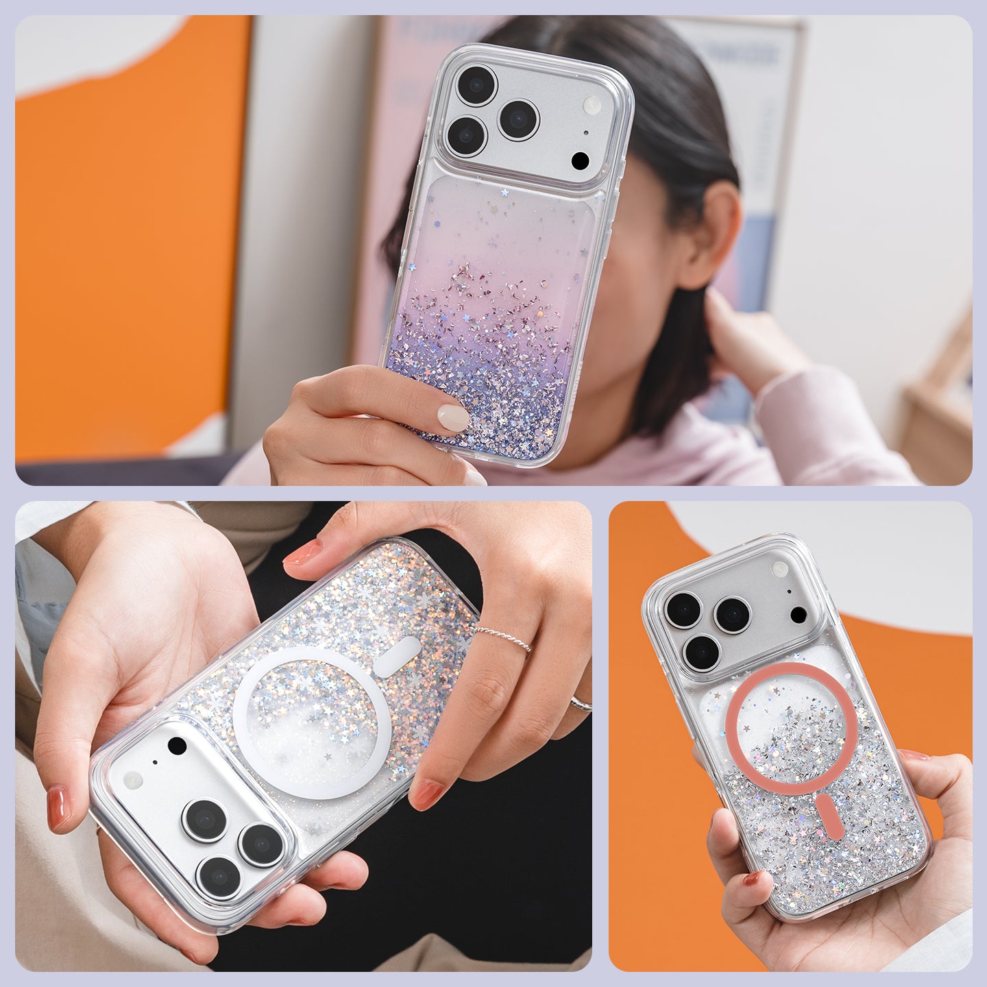 SwitchEasy Starfield M MagSafe 3D Glitter Resin Case Cover