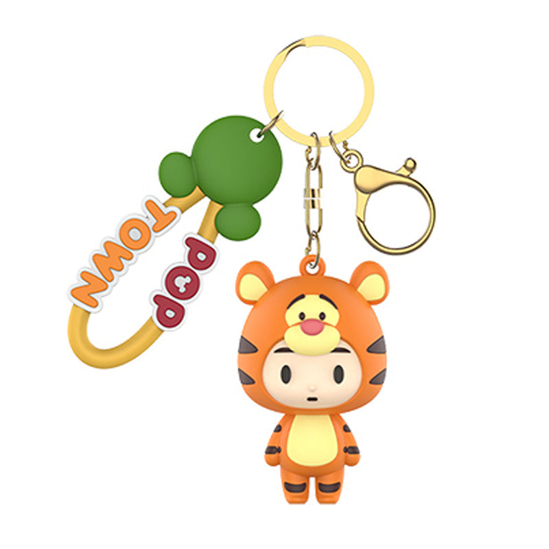 Disney Pop Town Key Ring Doll Pendant Keychain Anti-lost Lanyard