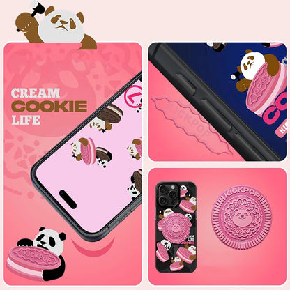 KICK-POP Cookie Panda MagSafe All-inclusive Shockproof IMD Protective Case Cover