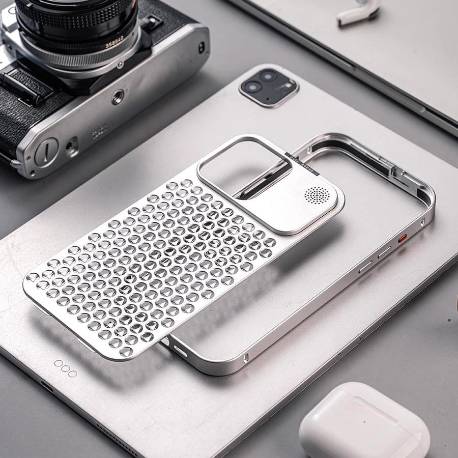 R-Just Aluminum Metal Heat Dissipation Aromatherapy Protective Case Cover