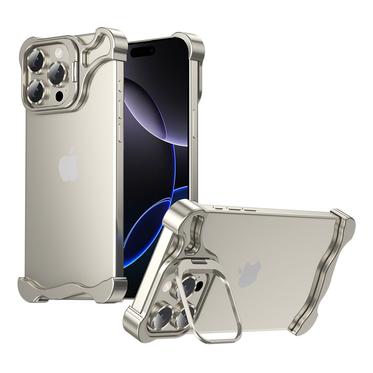 Armor King Wing Skeleton Lens Stand Frameless Anti-fall Metal Case Cover