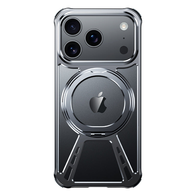 Armor King X Bracket MagSafe Pivot Ring Stand Air Cushion Metal Case Cover