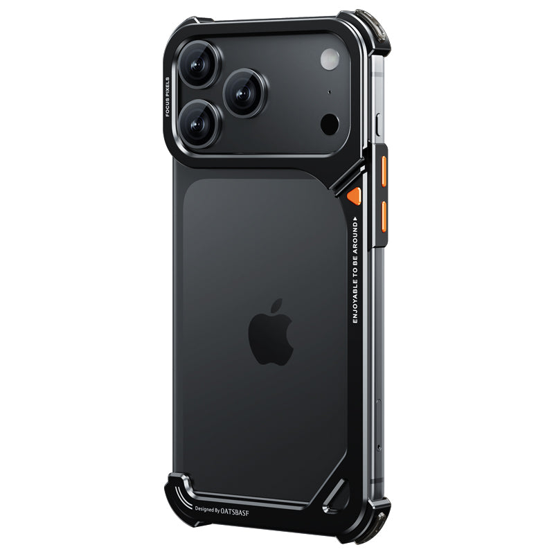 Oatsbasf 9 Shell Invisible Kickstand Air Cushion Shockproof Aluminum Metal Bumper Case Cover