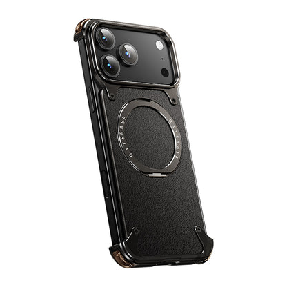 Oatsbasf MagSafe 360° Rotatable Magnetic Ring Stand Air Cushion Metal Case Cover