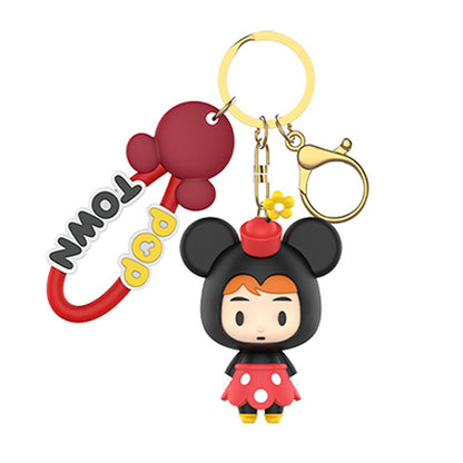 Disney Pop Town Key Ring Doll Pendant Keychain Anti-lost Lanyard