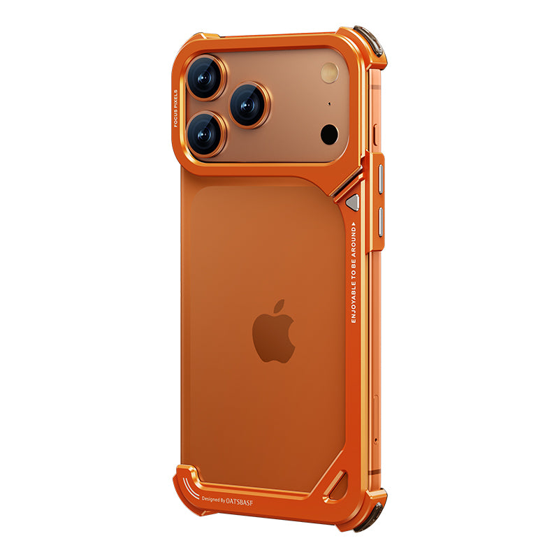 Oatsbasf 9 Shell Invisible Kickstand Air Cushion Shockproof Aluminum Metal Bumper Case Cover