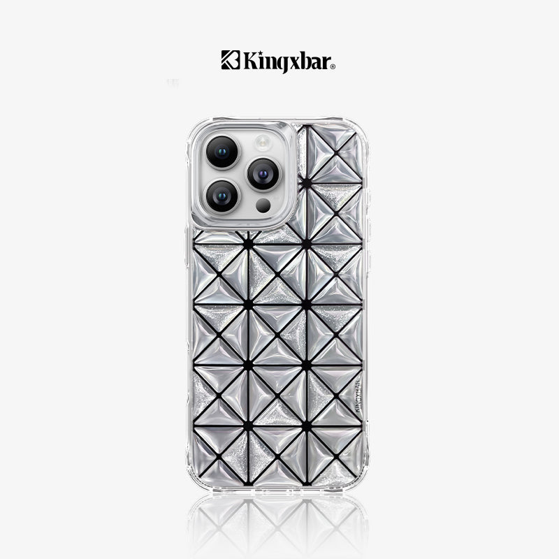 KINGXBAR Lattice 3D Shockproof Back Cover Case