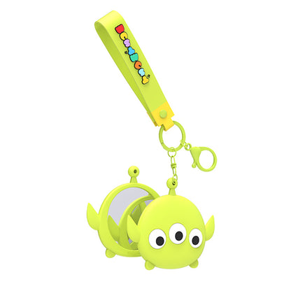 Disney Tsum Tsum Handy Mirror Key Ring Doll Pendant Keychain Anti-lost Lanyard